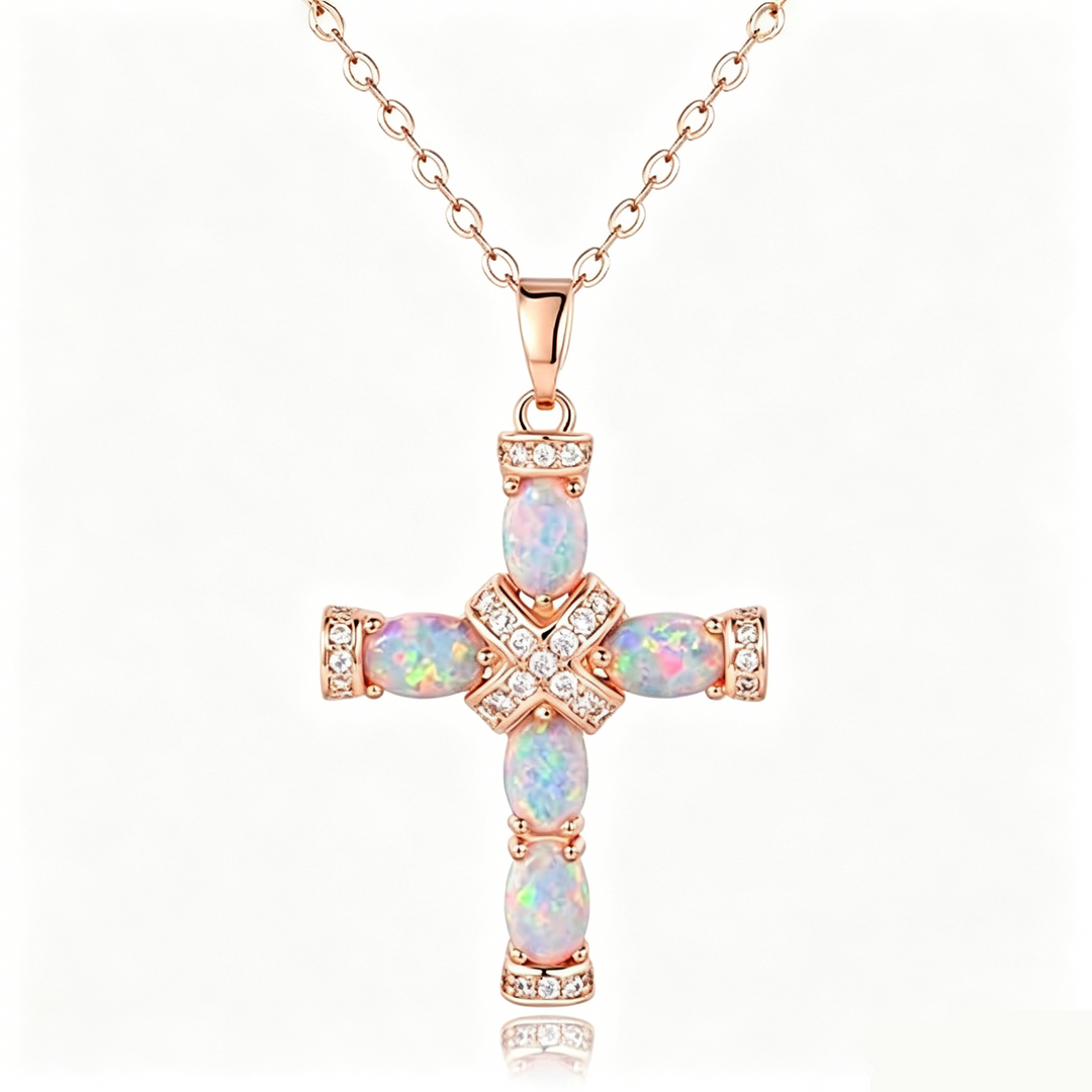 Stylish Colorful Cross Pendant Necklace