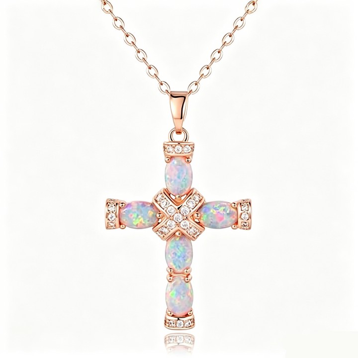 Stylish Colorful Cross Pendant Necklace