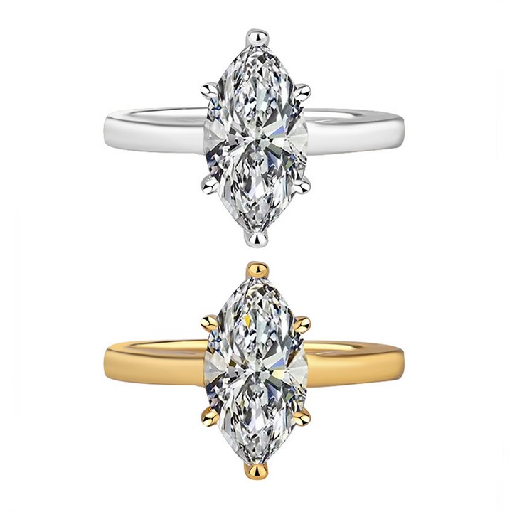 6 Prong Marquise Cubic Zirconia Ring