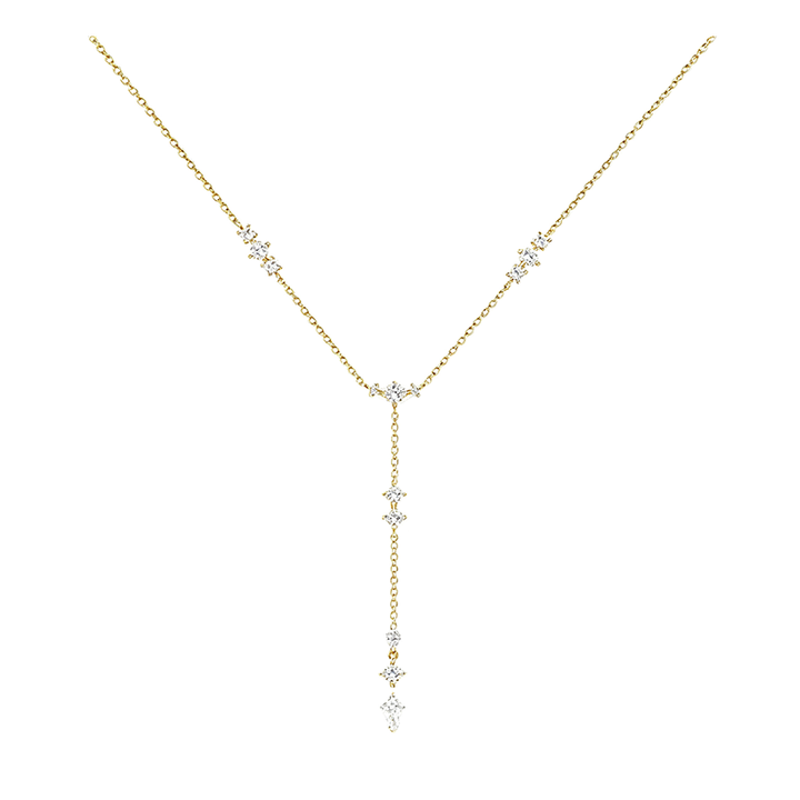 CZ Lariat Y Necklace