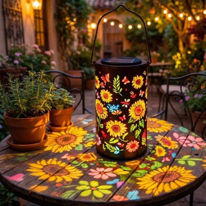 Colorful Sunflower Glow Solar Garden Lantern