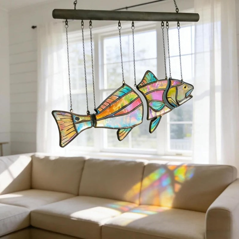 Stained Red Drum Fish Suncatcher