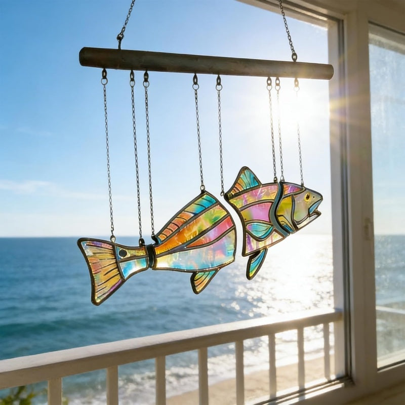 Stained Red Drum Fish Suncatcher