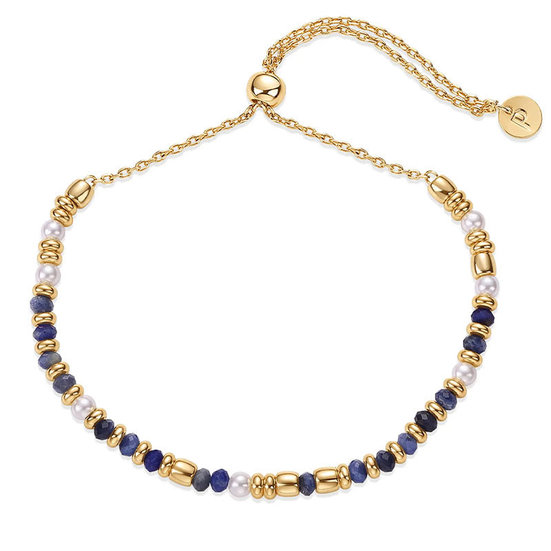 Gemstone Beaded Slider Bracelet