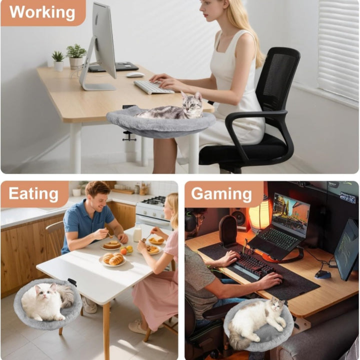 Cat Desk Bed Clamp Hammock for Work