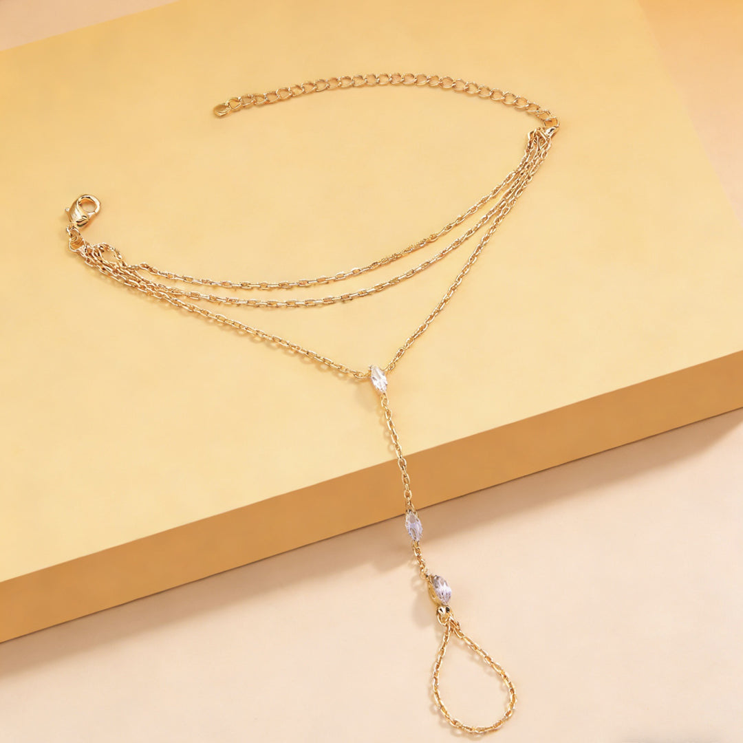 Hand Chain Ring Combo Layered Daily Hand Accessory