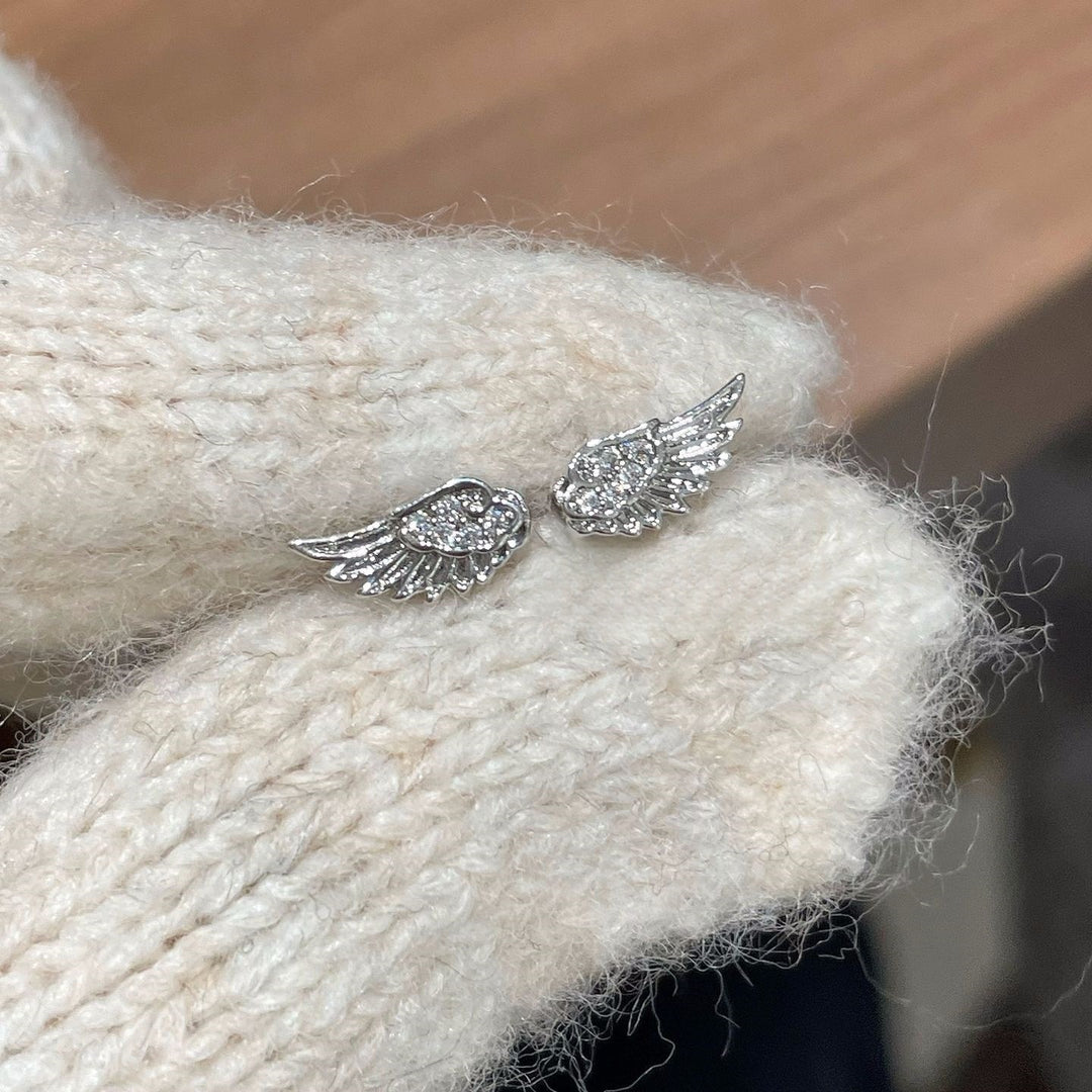 Wing Cross Earrings Layered Ear Stack