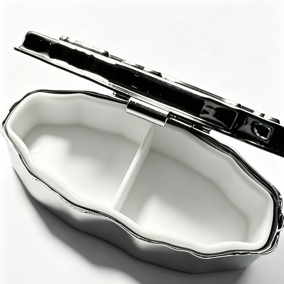Skeleton Coffin Shaped Divided Jewelry Storage Ring Case