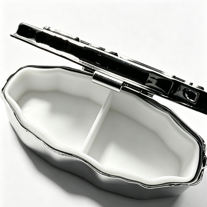 Skeleton Coffin Shaped Divided Jewelry Storage Ring Case