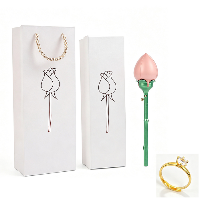 Rose Ring Jewelry Box Gift Set