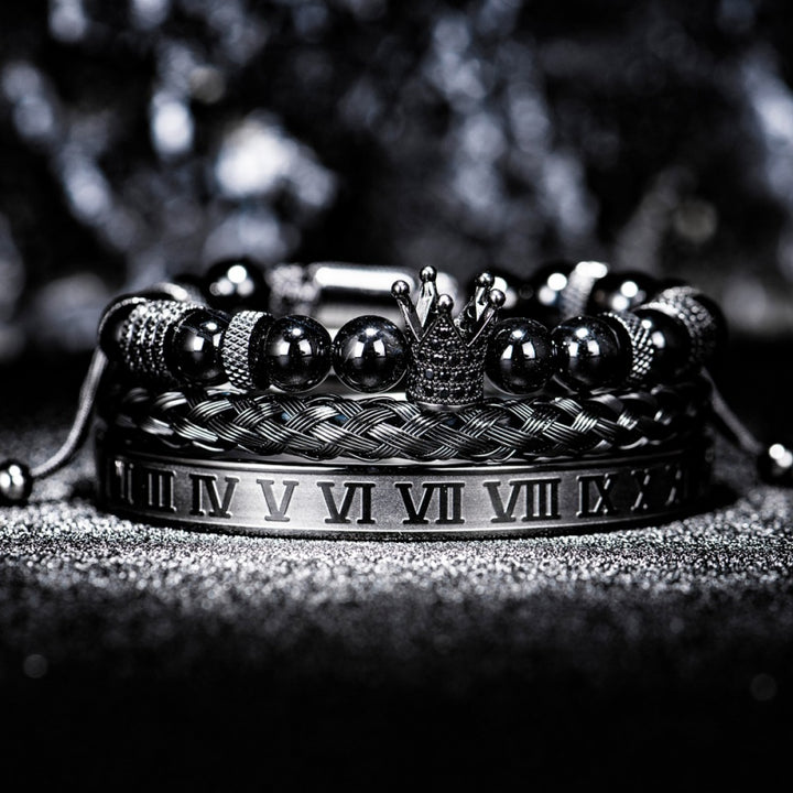 Royal Crown Bracelet Stack Set