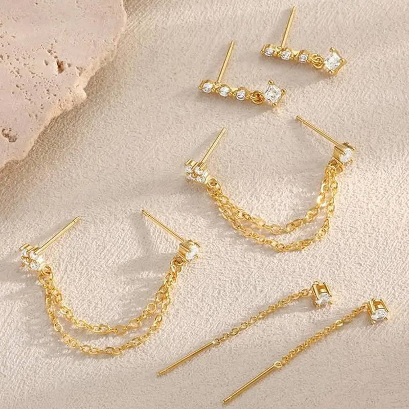 Luxury Gold Earring Stack Set