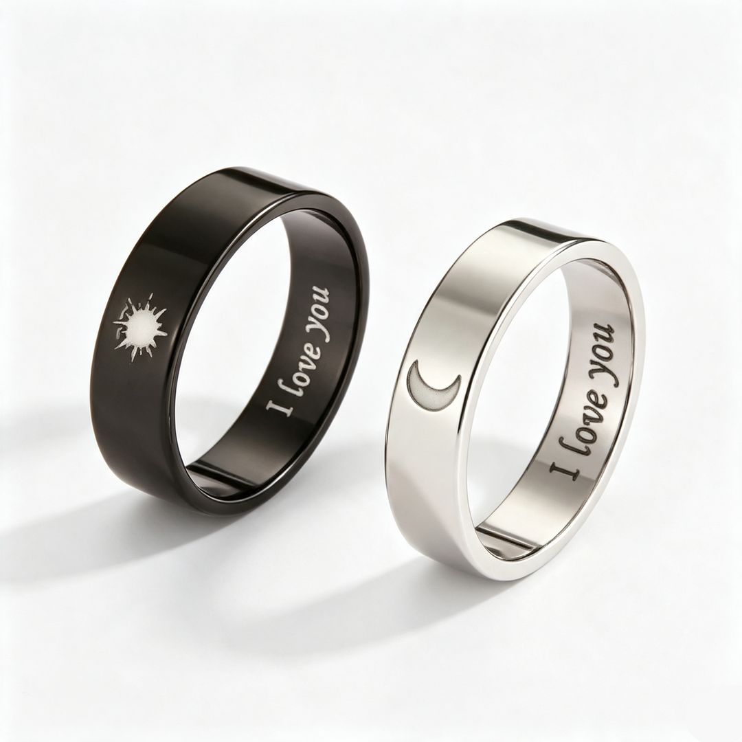 Glow Moon Sun Couple Jewelry Set