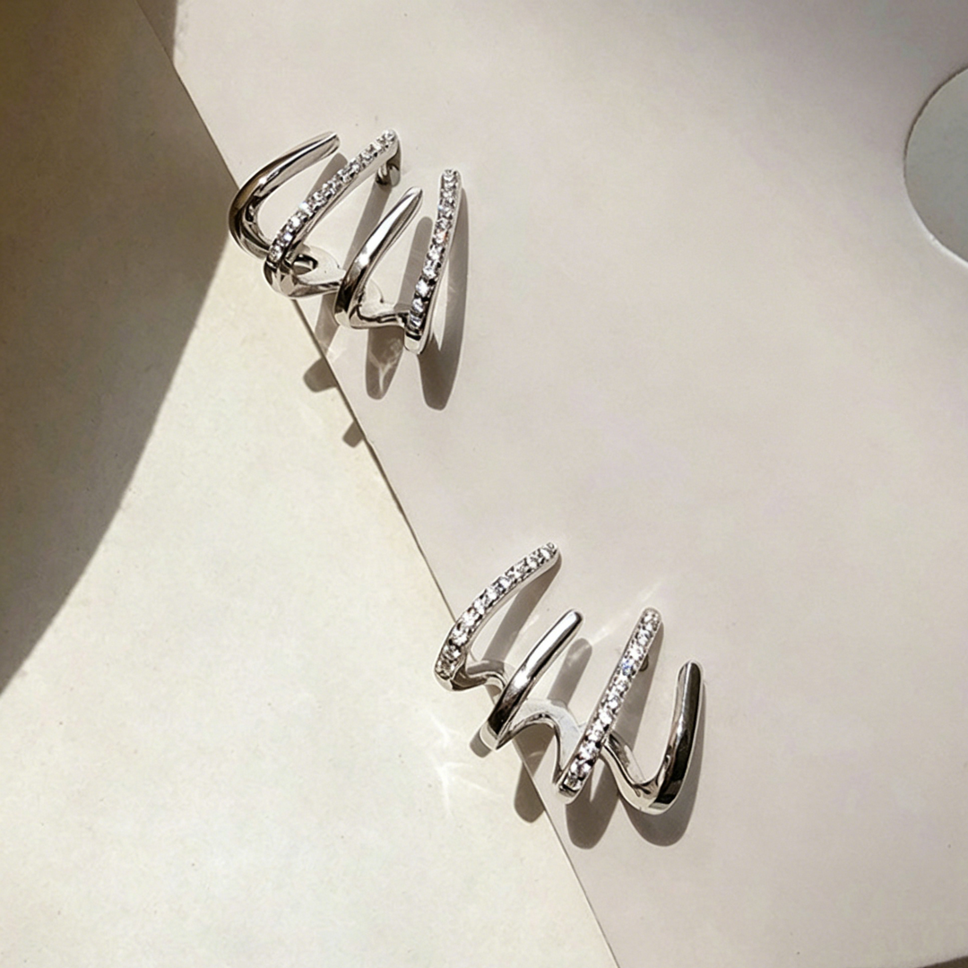 Multi Hoop Zircon Stud Earrings for Women
