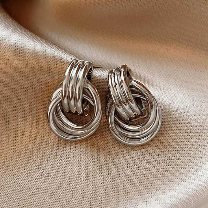 Knot-detail hoop earrings