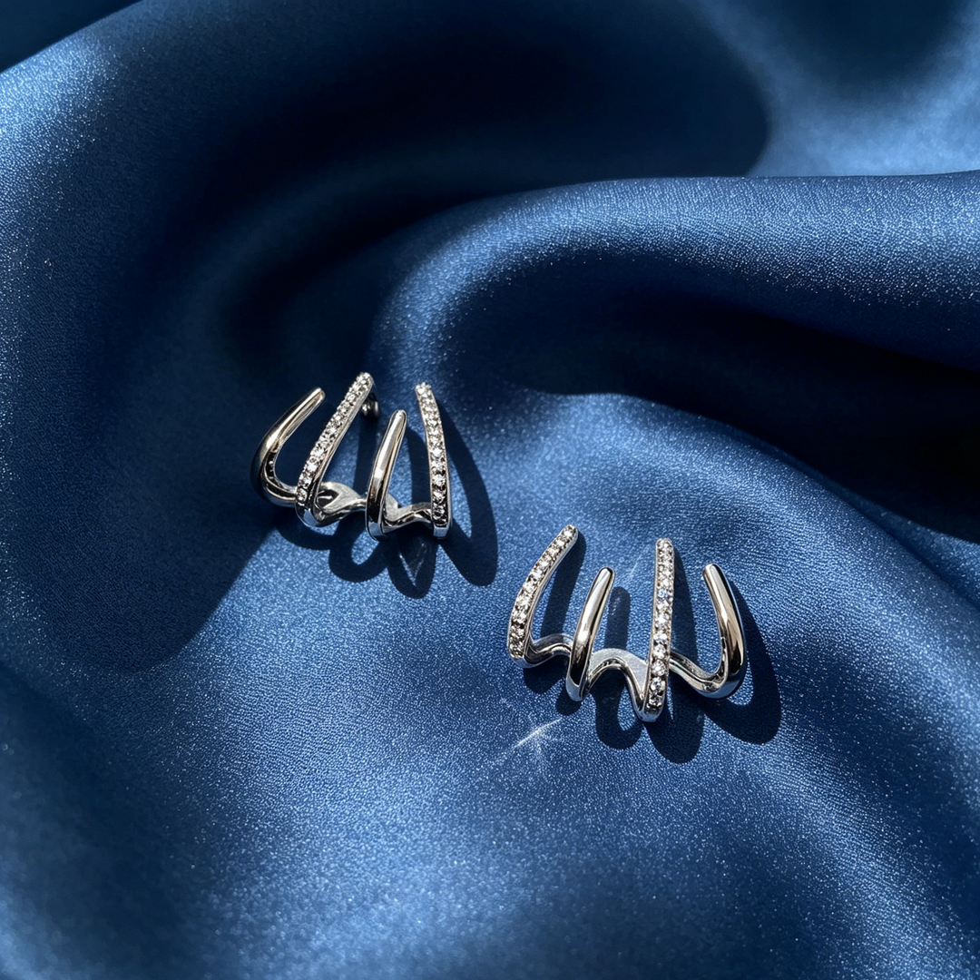 Multi Hoop Zircon Stud Earrings for Women