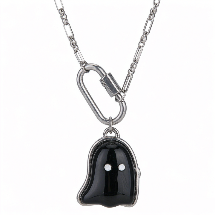 Natural Stone Ghost Pendant Necklace