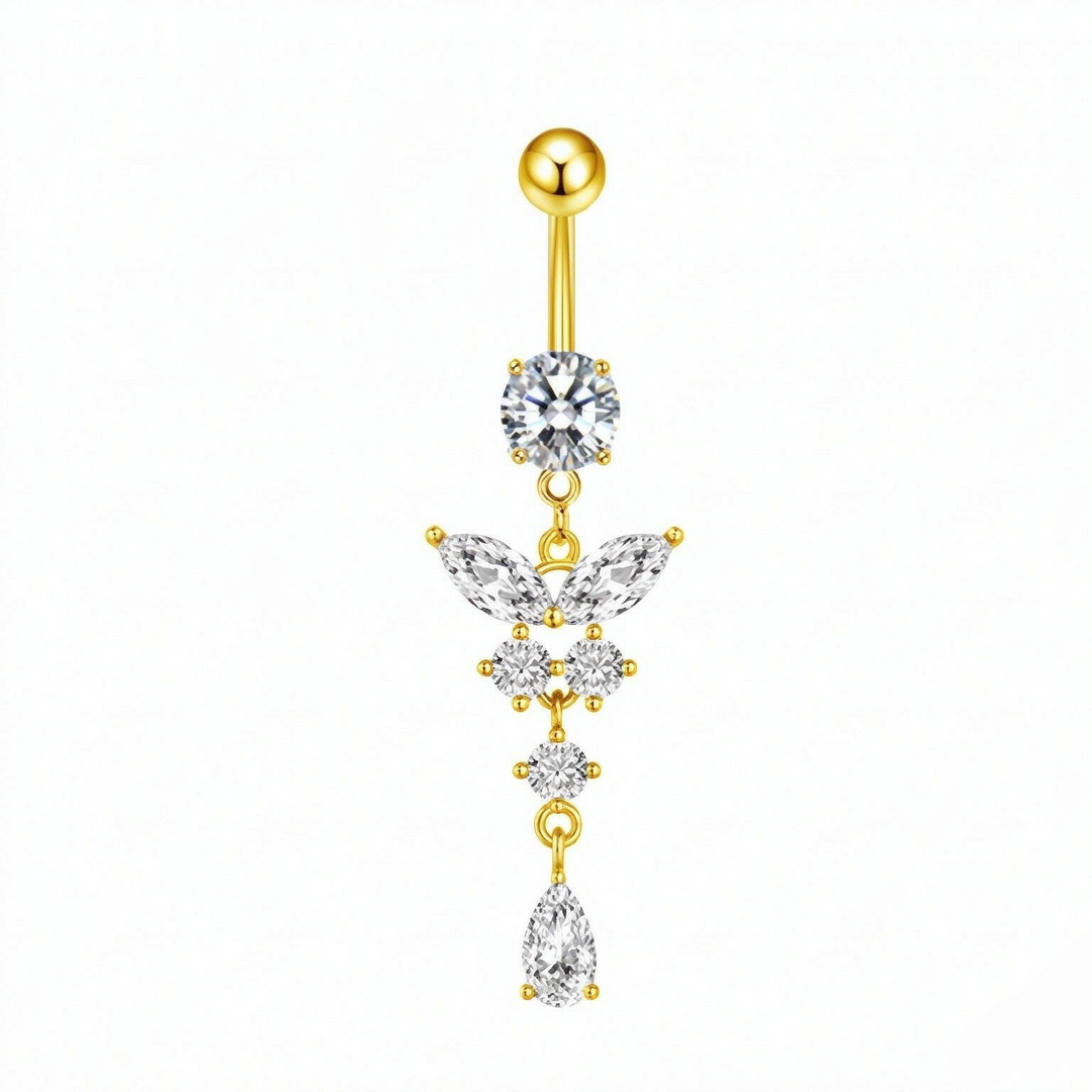 Butterfly Dangle Belly Ring