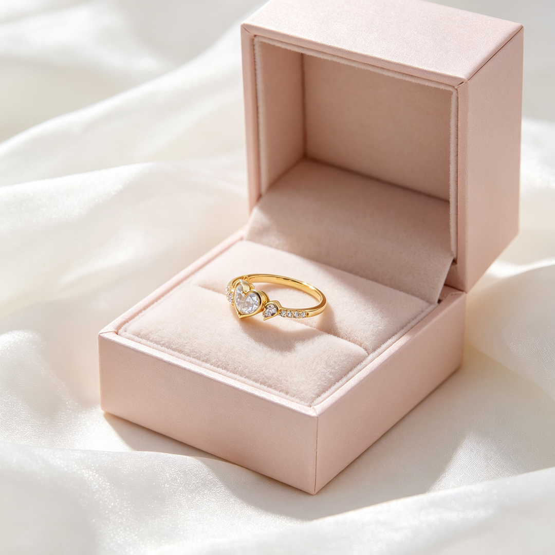 Moissanite Heart Ring for Everyday Love