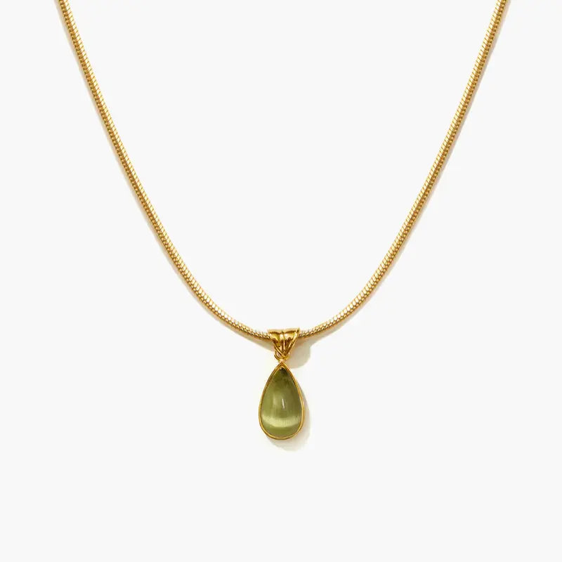 Green Teardrop Necklace