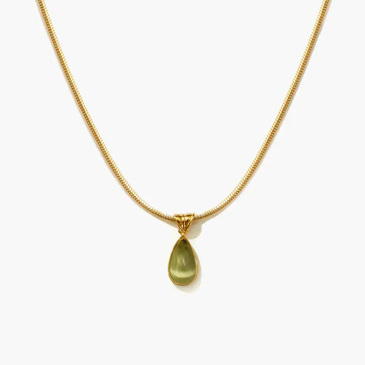 Green Teardrop Necklace