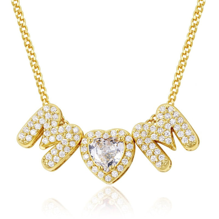Birthstone MOM Heart Necklace