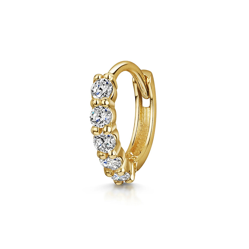 Multi Style Zircon Huggie Hoop Cartilage Piercing Earrings for Women