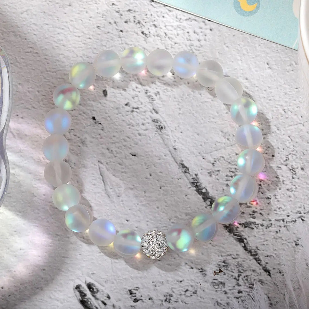 Angel Halo Quartz Beaded Bracelet