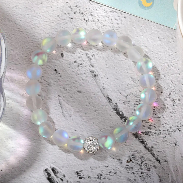 Angel Halo Quartz Beaded Bracelet