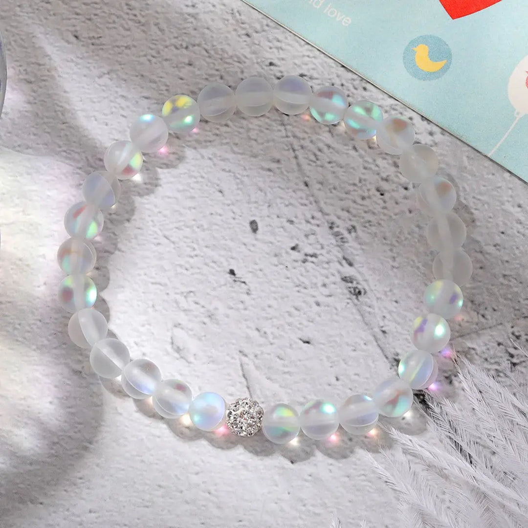 Angel Halo Quartz Beaded Bracelet