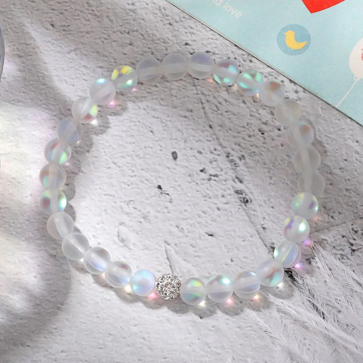 Angel Halo Quartz Beaded Bracelet