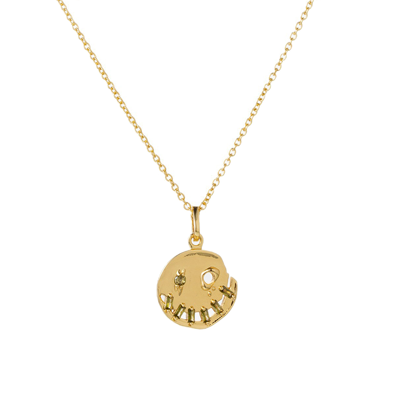 Birthstone Pumpkin Halloween Necklace