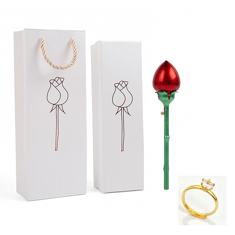 Rose Ring Jewelry Box Gift Set