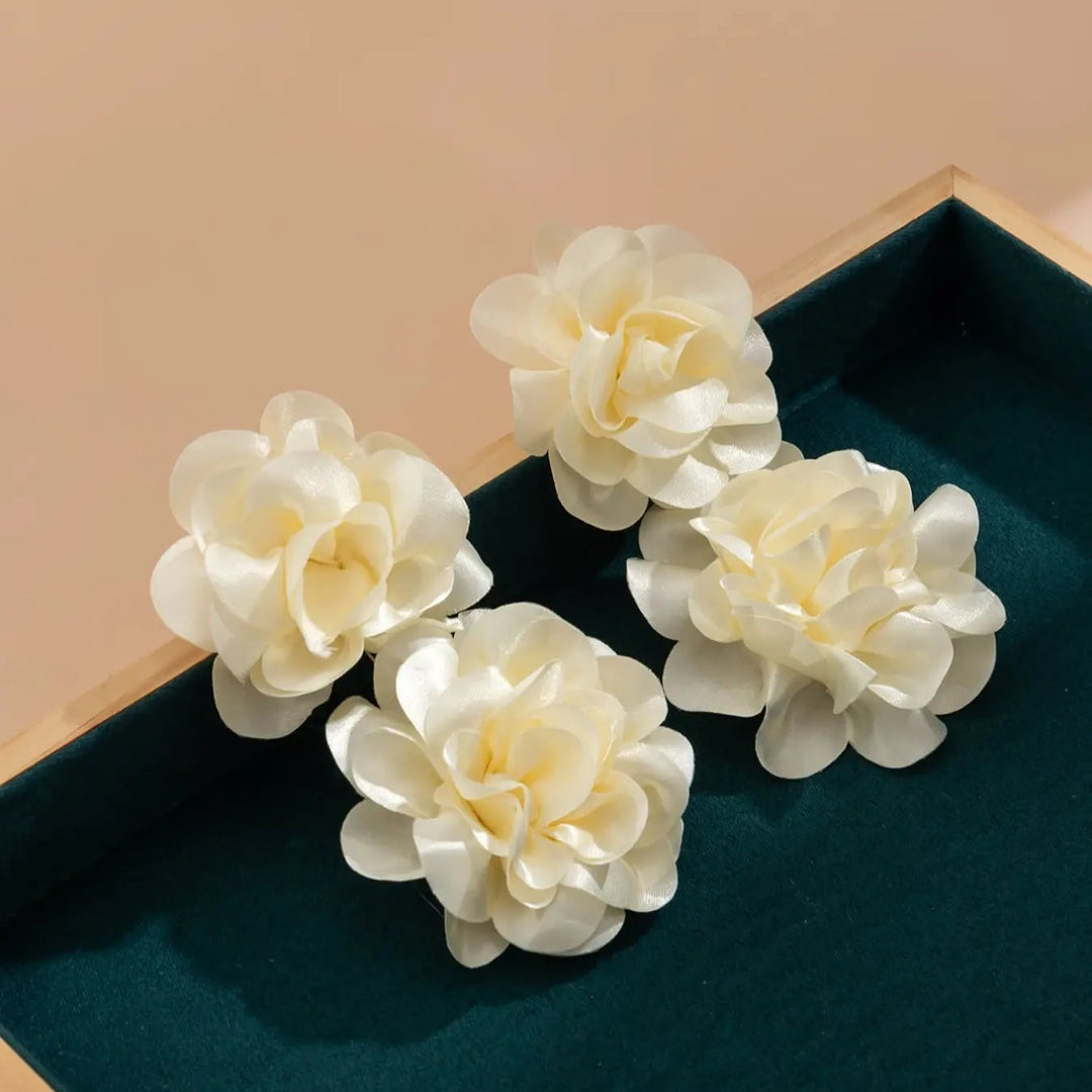 Oversized Flower Earrings Party Wear