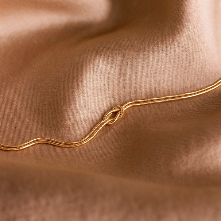 Double Strand Knot Snake Chain Bracelet