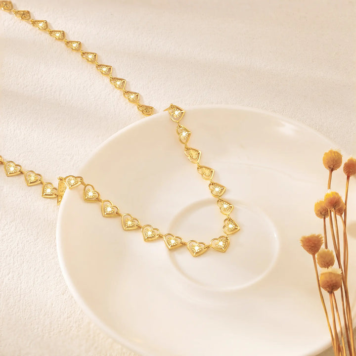 Heart Link Necklace for Everyday Wear