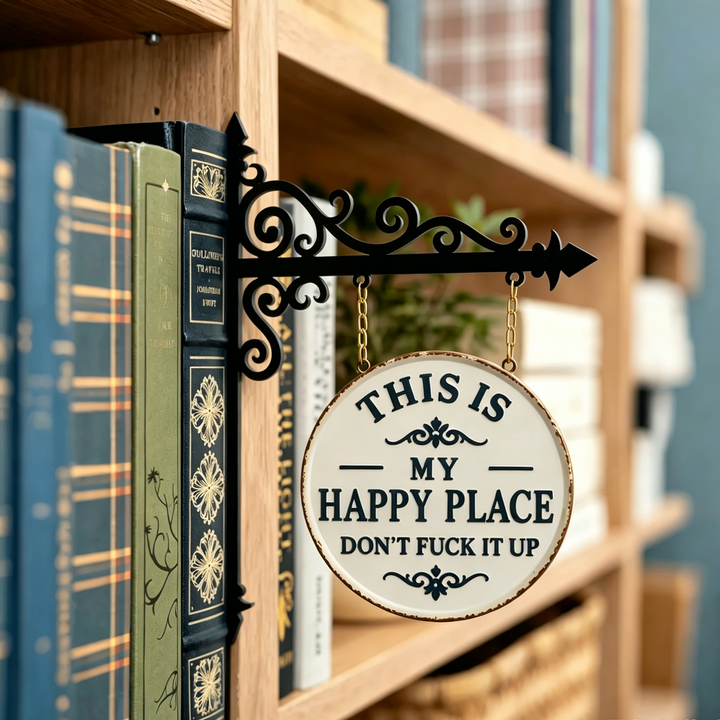 Clip On Iron Scroll Bracket Mini Lantern Bookshelf Decor