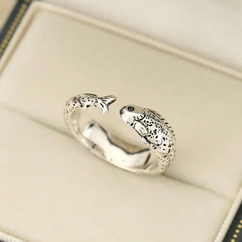 Mackerel Adjustable Opening Animal Shape Ring