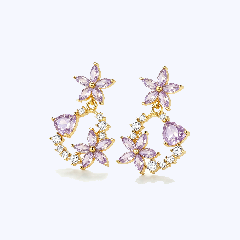 Garden Style Floral Pendant Jewelry Set