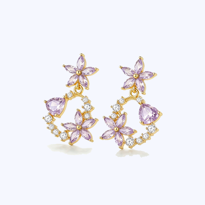 Garden Style Floral Pendant Jewelry Set
