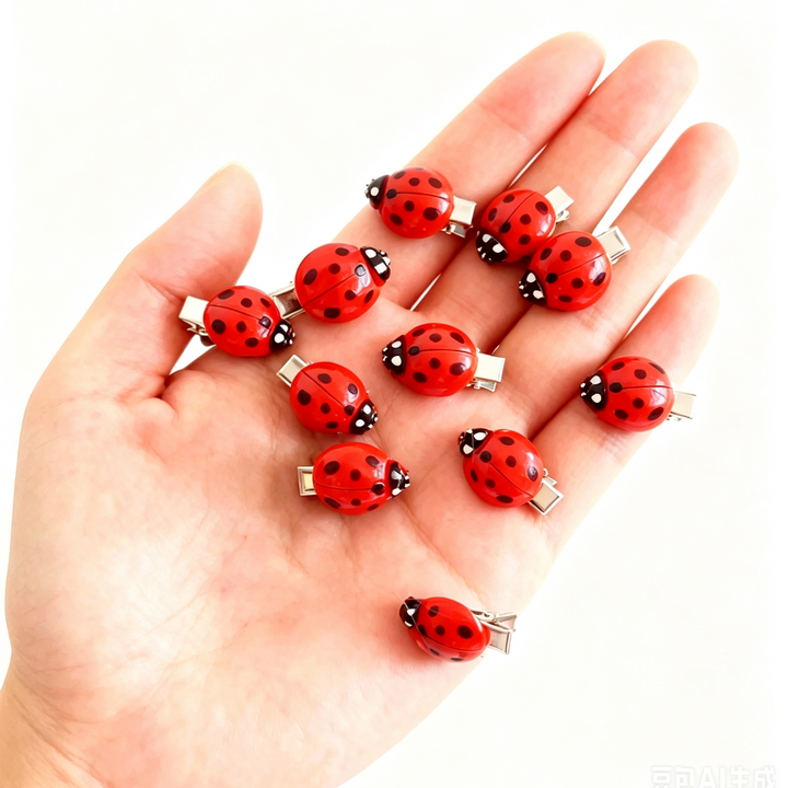 Ladybug Hair Clip 10 Pack Daily Cute Accessory