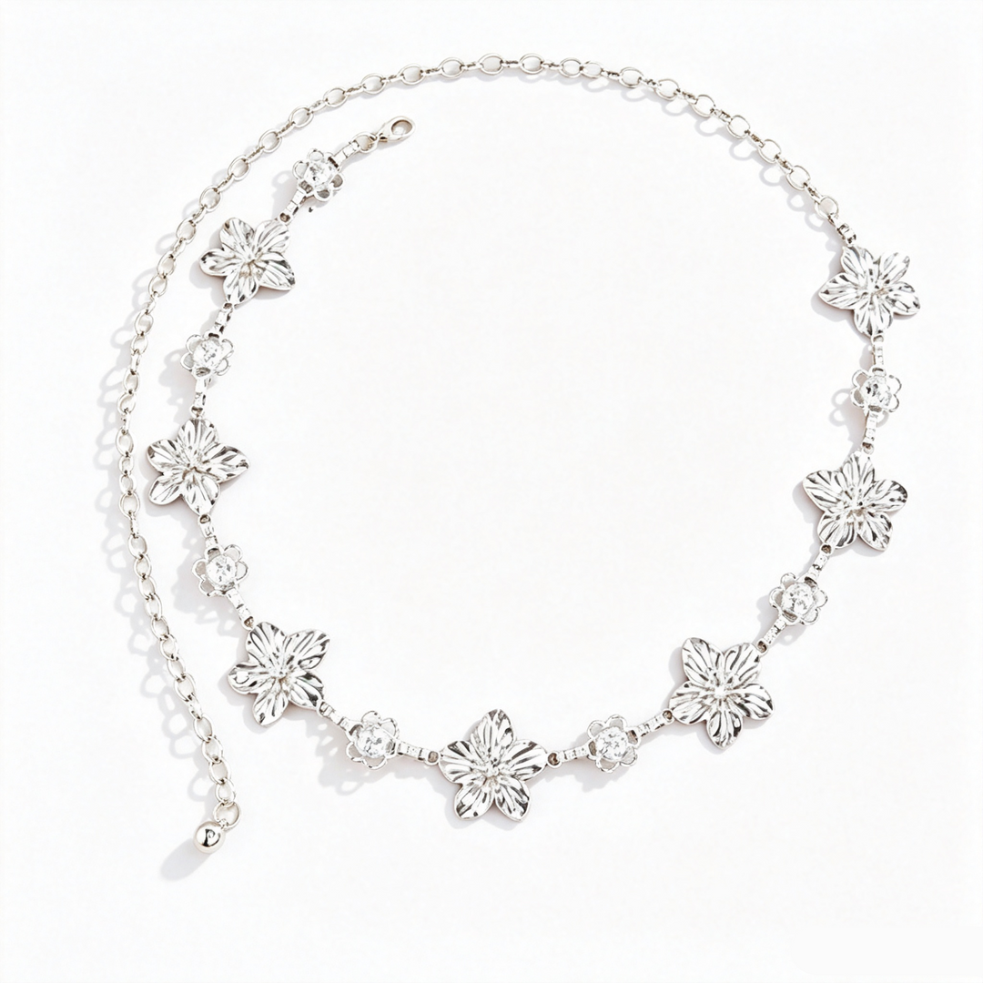 Floral Waist Chain Holiday Dress Accessory