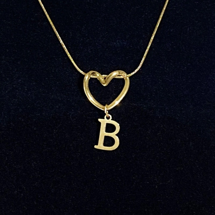 Personalized Heart Initial Necklace