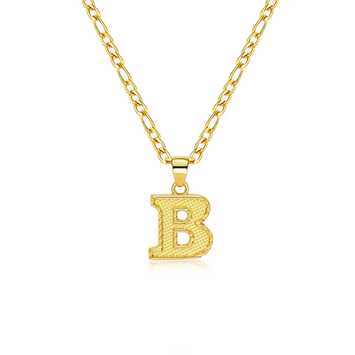 26 Letter Pendant Titanium Steel Necklace