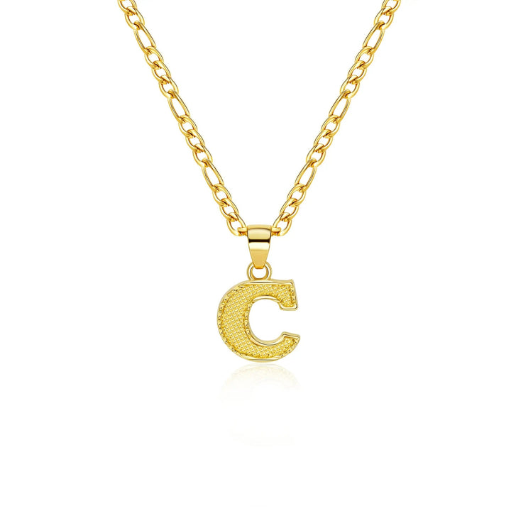 26 Letter Pendant Titanium Steel Necklace