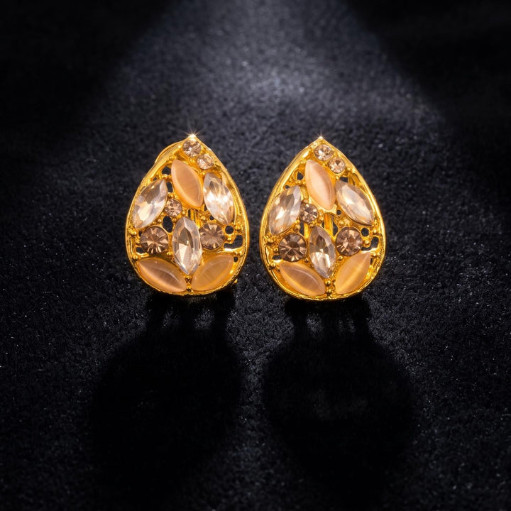 Drop Earrings Sparkling Cat Eye Everyday Wear