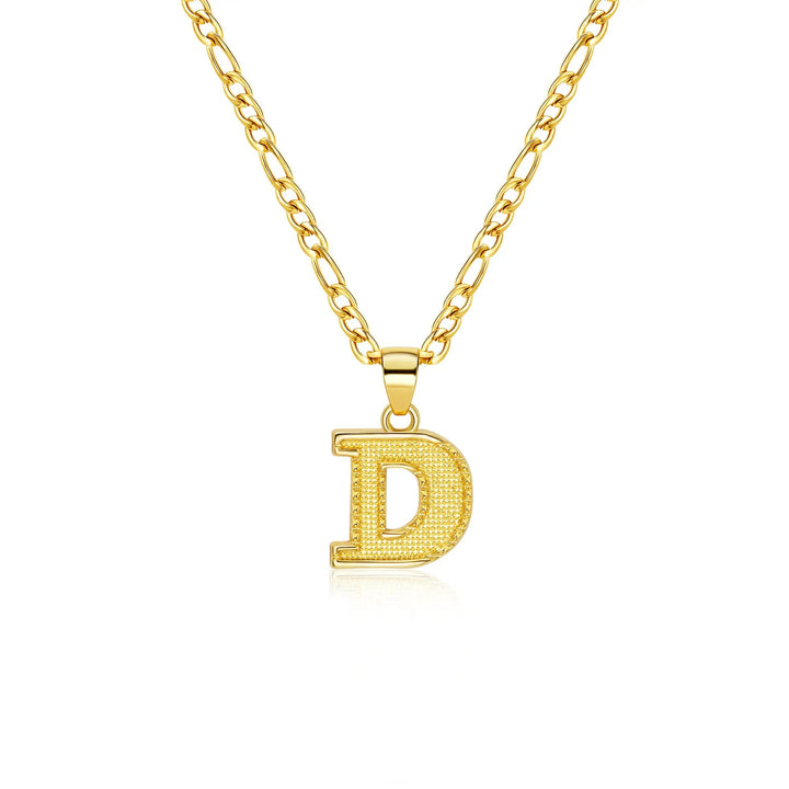 26 Letter Pendant Titanium Steel Necklace