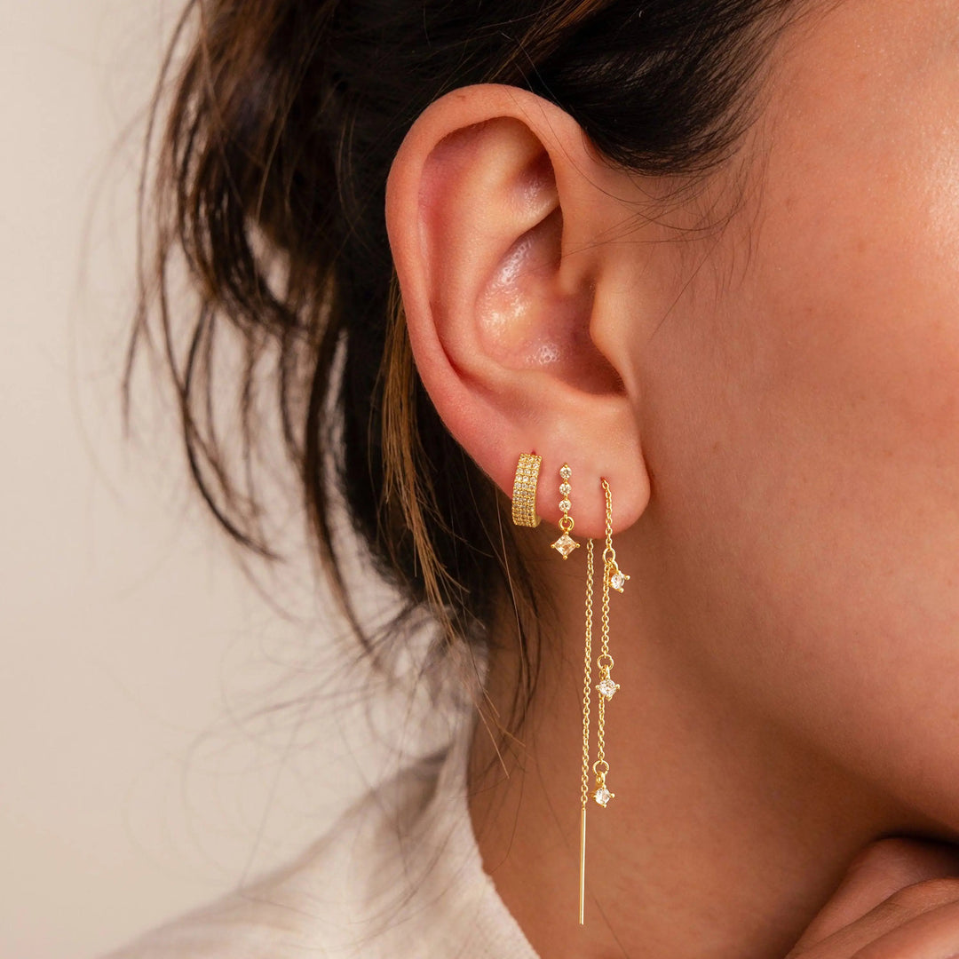 Elegant Zircon Women Earring Trio Set