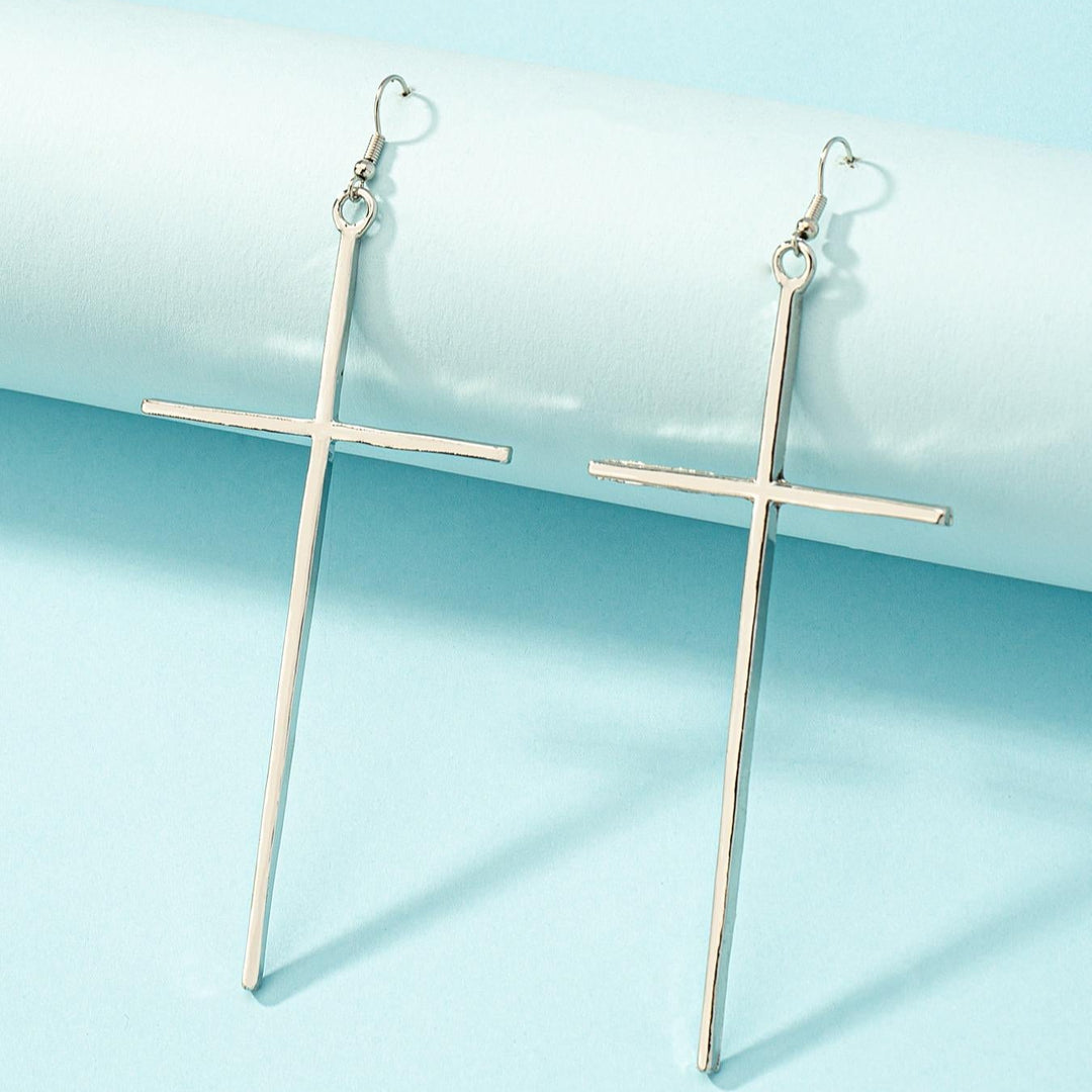 Luxury Cross Pendant Earrings