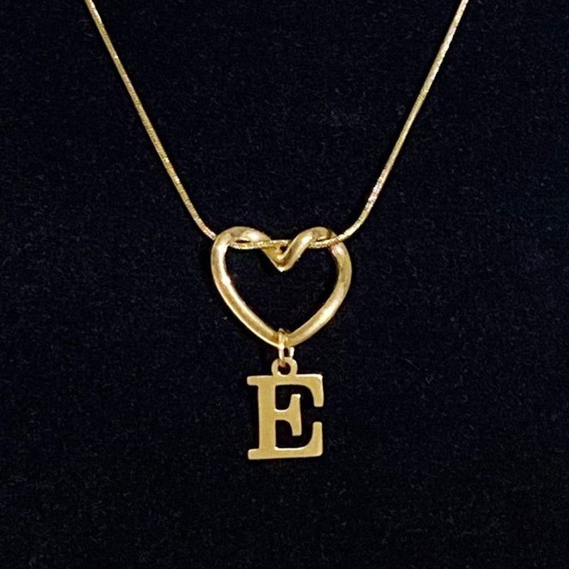 Personalized Heart Initial Necklace